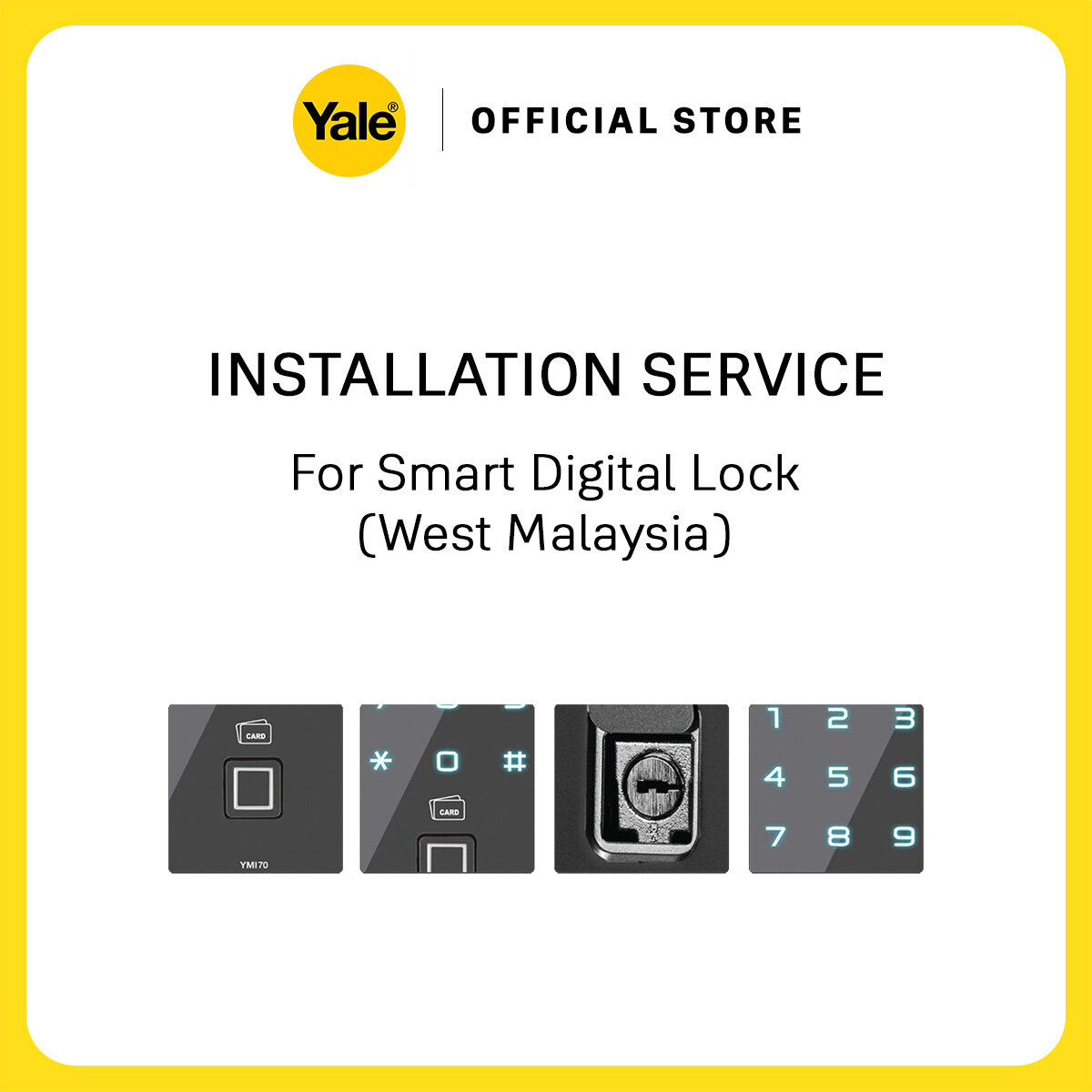 Yale Smart Door Lock Installation Service - Jenama Yale Harga 350 Ringgit*Penghantaran Percuma