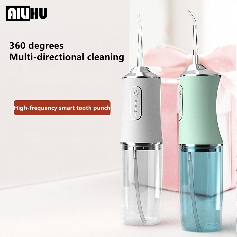 Gambar ?Ready? Portable oral irrigator 360° Flushingdental floss USB rechargeable oral care dental scaler teeth multifunctional spray
