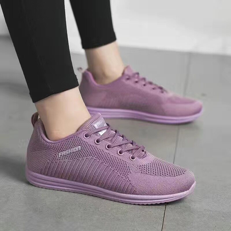 Women breathable knit casual sneakers comfort sports running shoes