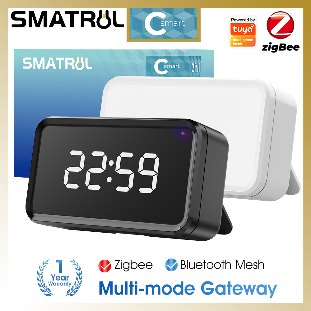 Smatrul C-Thông Minh Tuya Thông Minh Đa-Chế Độ Cổng Zigbee Bluetooth Lưới Bridge không dây Hub Thời Gian Hiển Thị Ứng Dụng điều khiển từ xa Cho cuộc sống thông minh/Alexa/Google Nhà