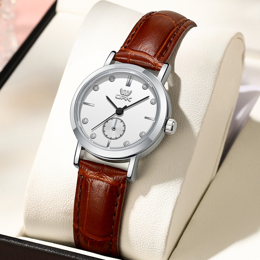 [OPK Watch Women Original Waterproof 2024 New Style Luxurious Elegance Fashion Leather Watch Band Quartz Watch With Free Box,Opk Watch Women's Waterproof Original 2026 New Style Elegant Luxury Fashion Leather Strap Quartz Watch with Free Box,] ราคา 278 บาท*ส่งฟรี