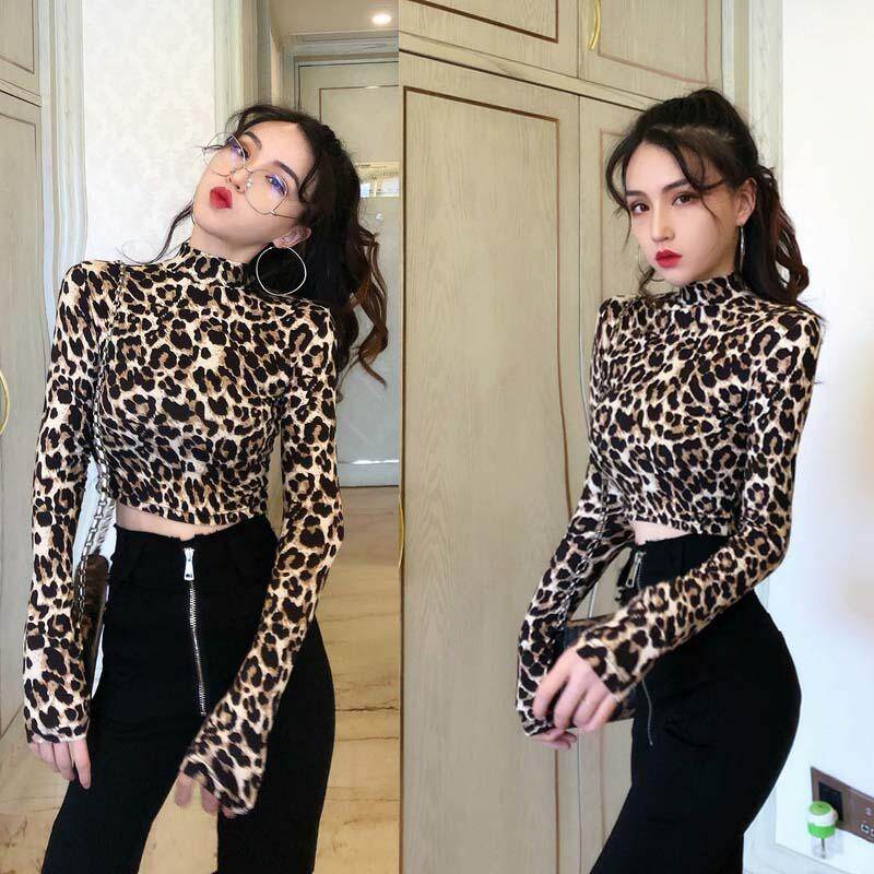 Women's Leopard/Zebra Print Turtleneck 