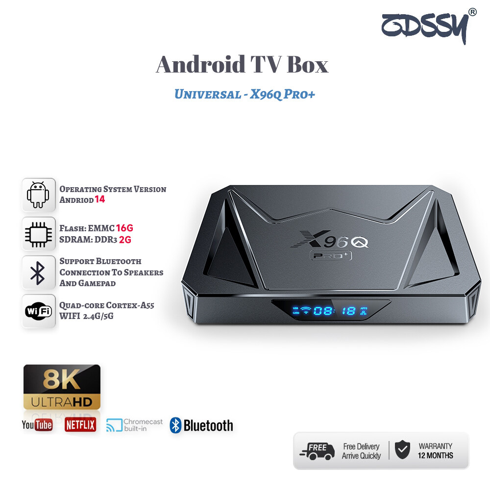 ZDSSY X96q Pro+ Android 14 Smart Tv Box Allwinner H728 Octa Core 2.4G/5G Wifi6 1000m Lan 2G 16G 4G 3