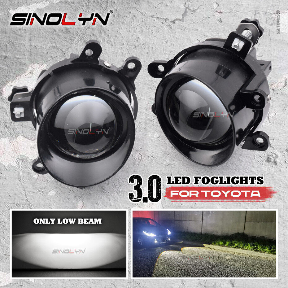 H11 LED Fog Lamp Fog Light For Toyota Vios Hilux Avanza Yaris Corolla Alphard Camry Waterproof Spotlight 3 Inch Projector Lens Front Bumper Light Accessories ราคา 1,890 บาท*ส่งฟรี