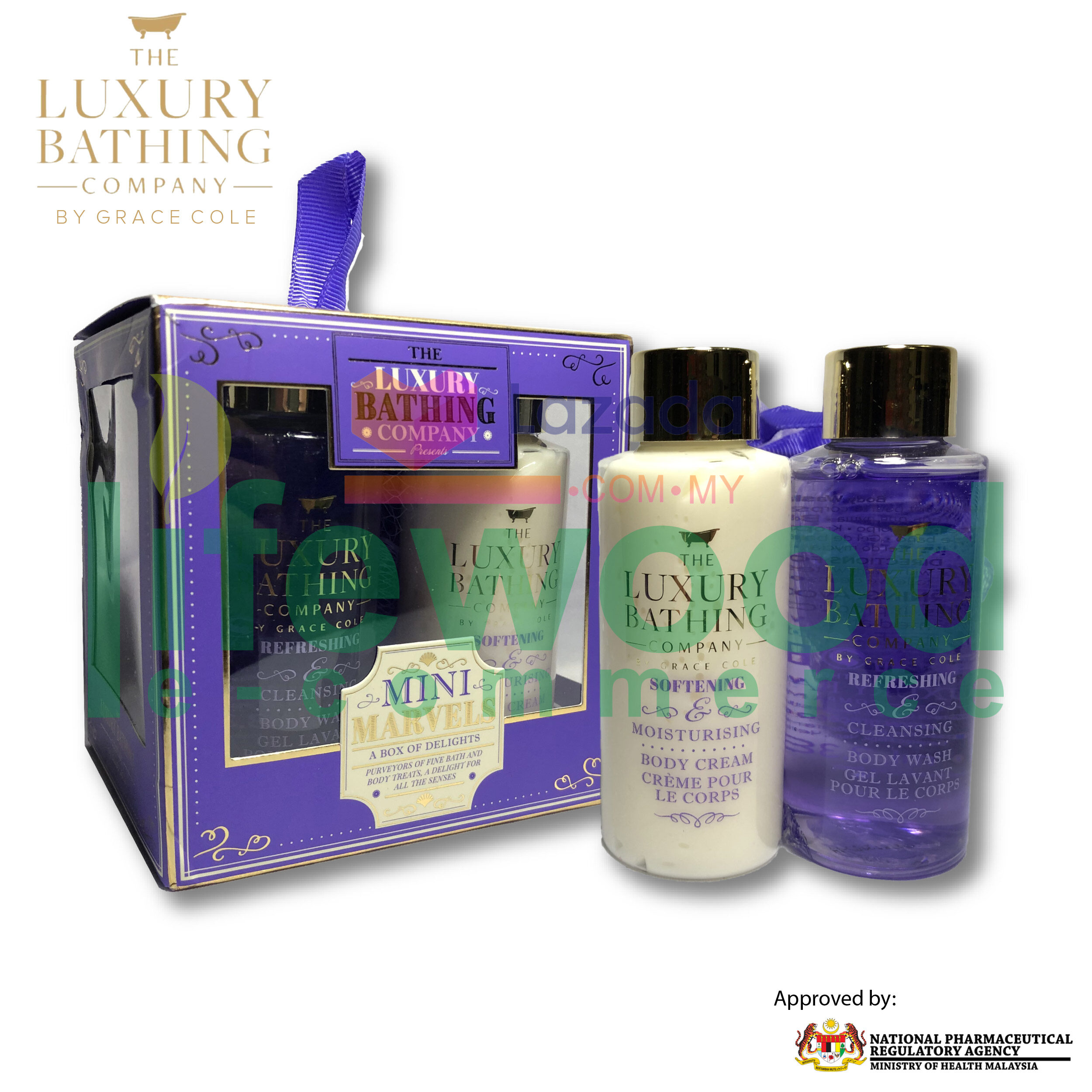 Gambar THE LUXURY BATHING COMPANY Mini Marvels 100ml Body Wash, 100ml Body Cream and Body Polisher