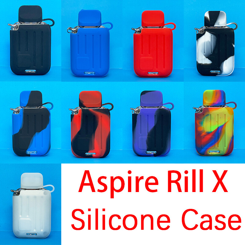 Vỏ silicon cho Aspire riil x bảo vệ kết cấu da Bìa rill x cao su mềm lá chắn vỏ cao su cho máy hút Tinh dầu thơm với dây buộc