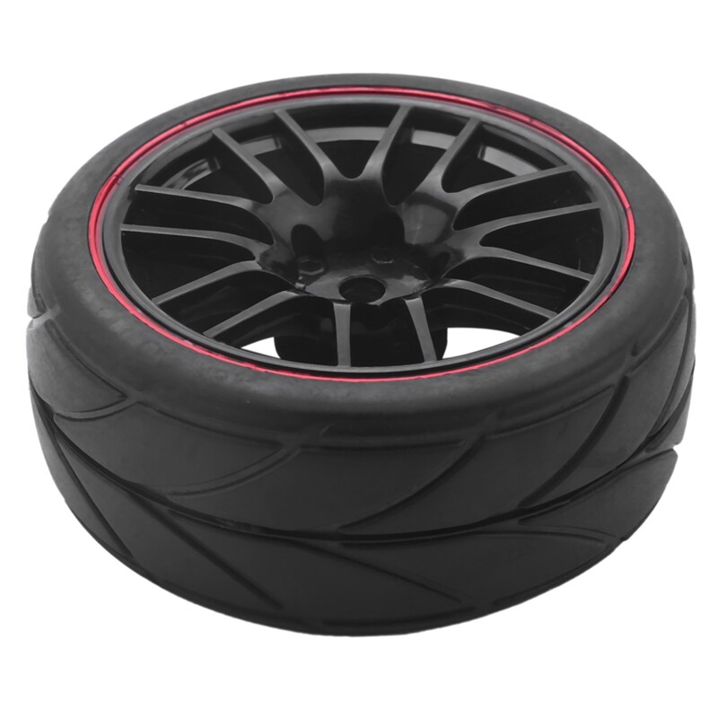 4pcs 12mm hub wheel rims & rubber tires for rc 1 10 on-road touring drift car r 8