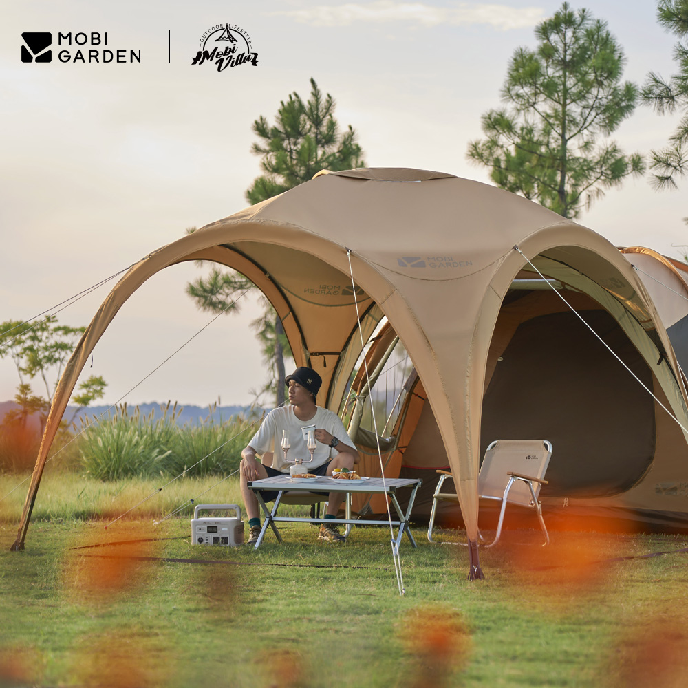 MOBI GARDEN Camping Sunshade Canopy Pavilion Vestibule Tent For Glamping Outdoor Garden Waterproof ราคา 2,500 บาท*ส่งฟรี