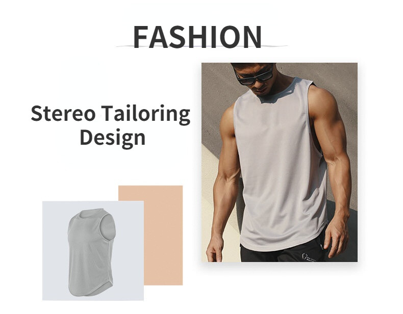 SUPERFLOWER Tank Tops for Men Quick Dry Running Training Fiess Leisure Breathable Sports Vest Sleeveless_voghion.com