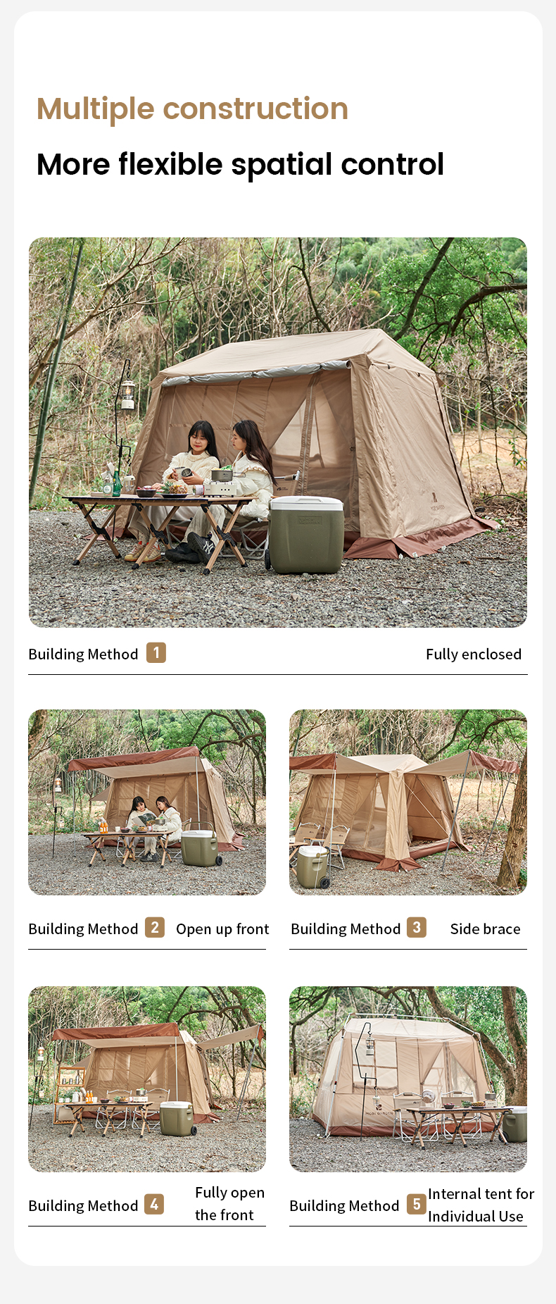 MOBI GARDEN Camping Instant Tent Automatic Tent Large Space Waterproof Picnic Outdoor · v49