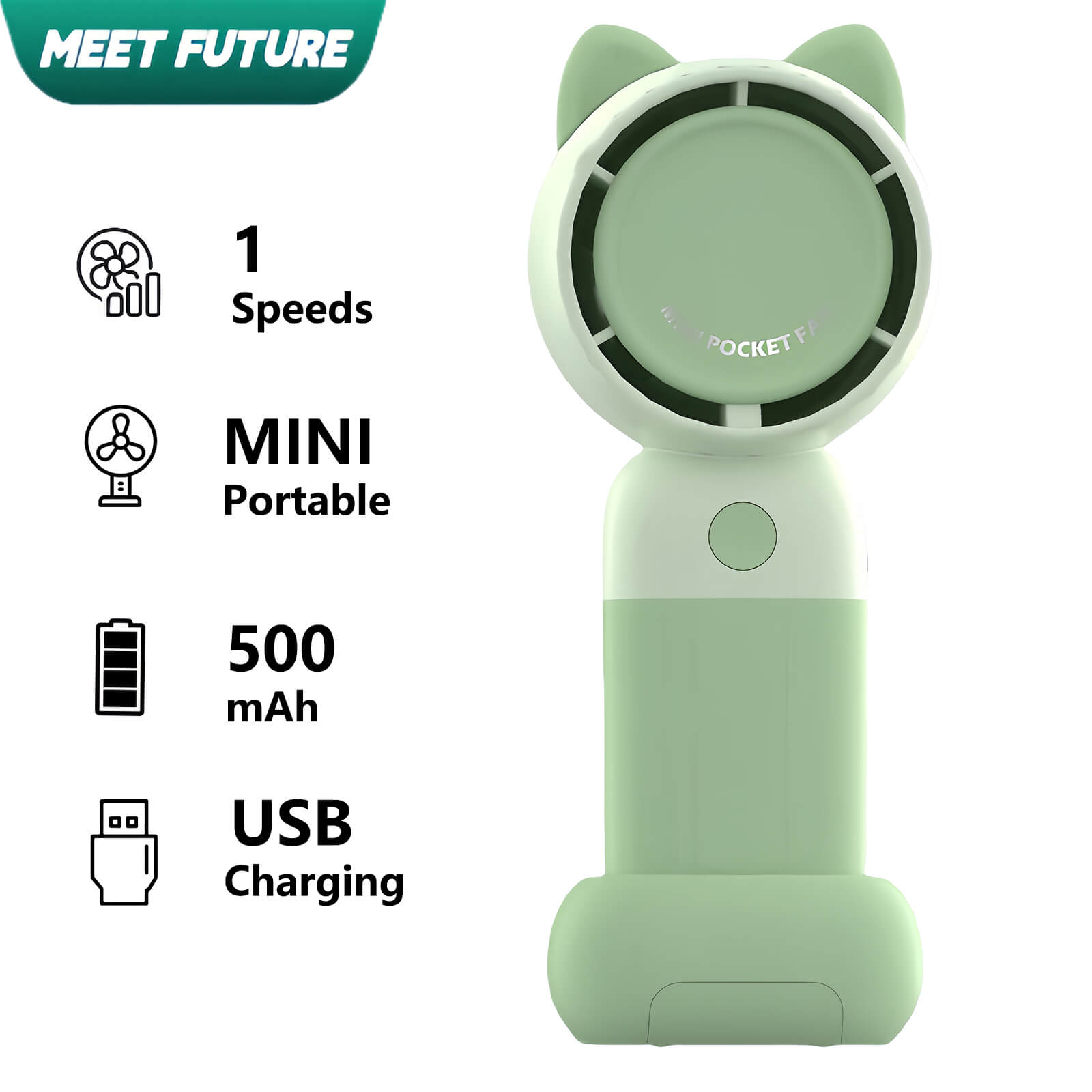 3 ความเร็ว พัดลมพกพา USB