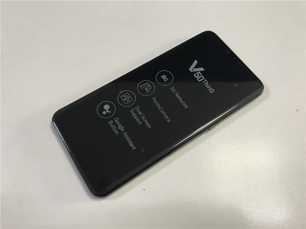 LG V50 ThinQ รุ่น V500N สมาร์ทโฟนหน้าจอ 6.4 นิ้ว RAM 6GB ROM 128GB กล้องหลัง 3 ตัว 16MP รองรับ LTE ซิมเดียว ปลดล็อกด้วยลายนิ้วมือ