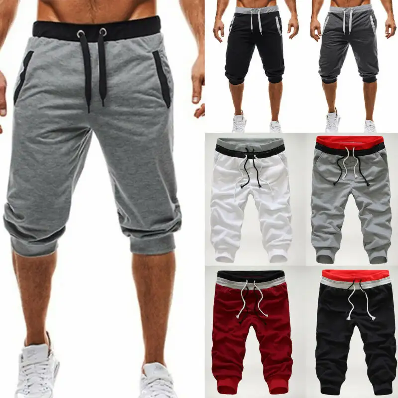 men's knee length shorts elasticated waist