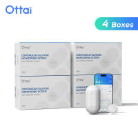 Ottai Continuous Glucose Monitoring System Complete Set*4 Blood Glucose Meter 56 days * 24 hours No Finger Pricking