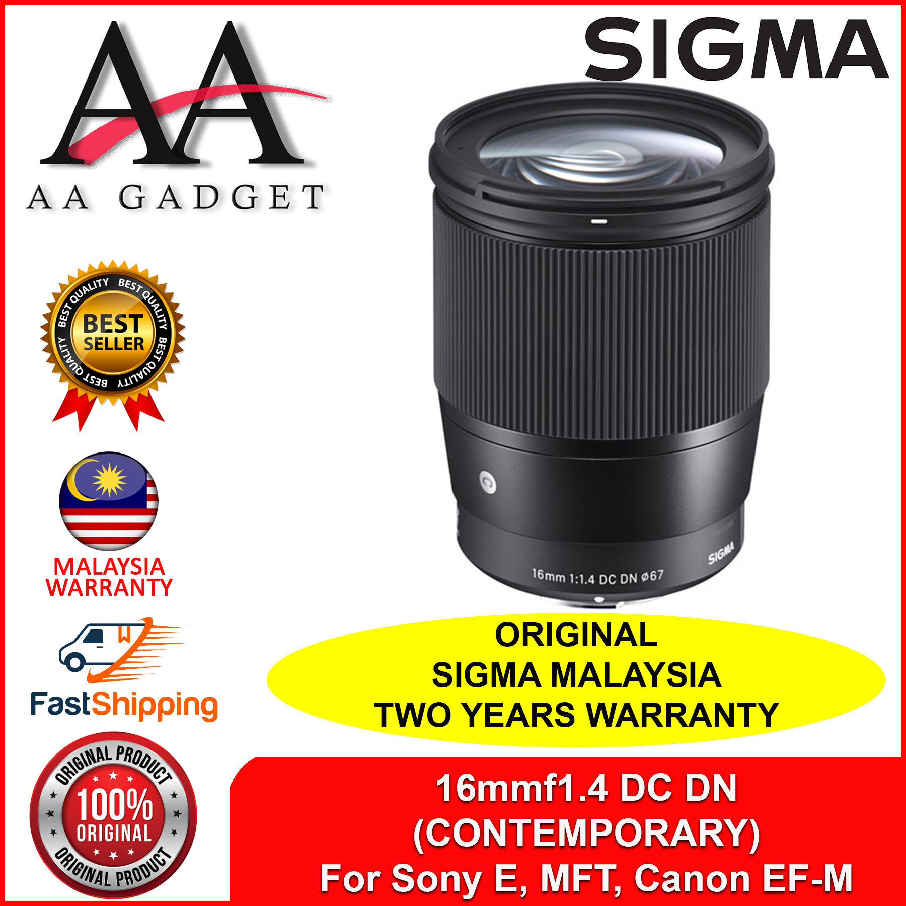 Sigma 56mm f1.4 DC DN Contemporary Lens for Sony E/ MFT/ Canon EF-M 56 f1.4  Ship from Malaysia 100% Sigma Malaysia | Lazada