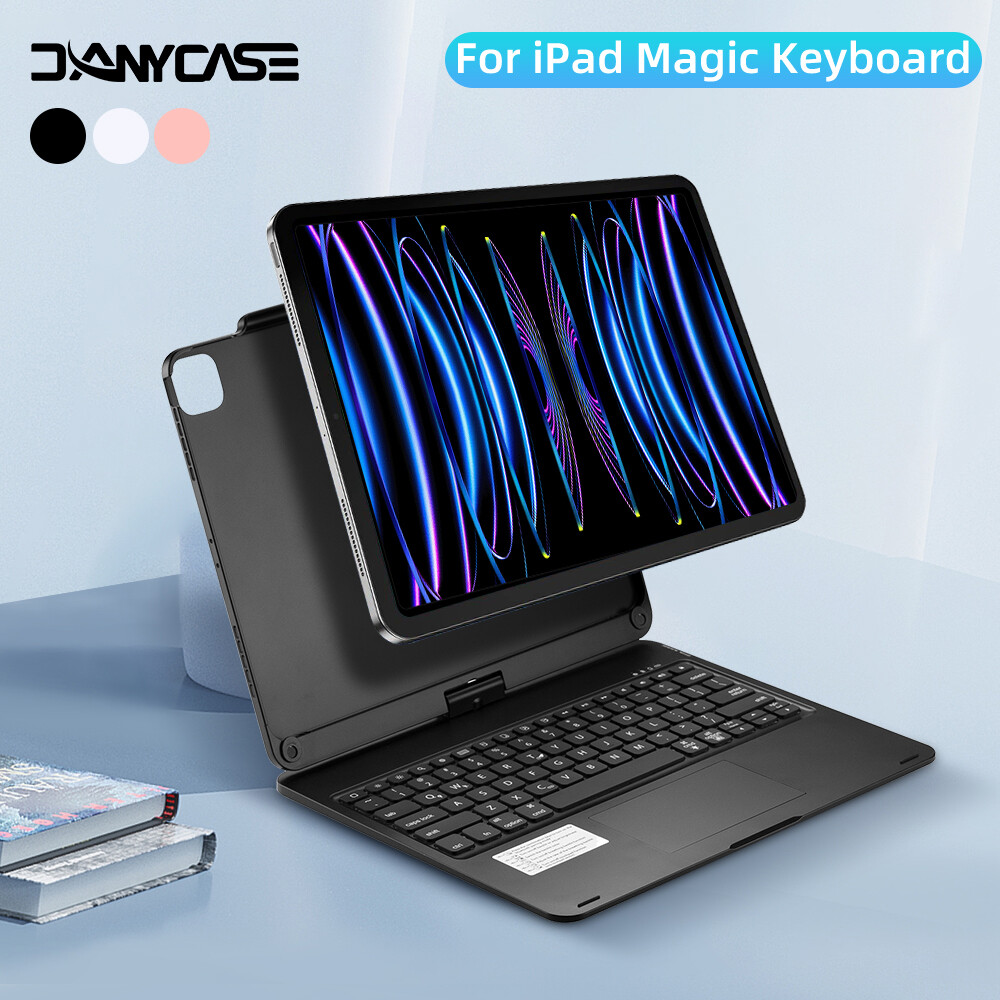 Backlit magic keyboard case for ipad pro 13 m4 air 13 m2 2018-2022 pro 12.9 3rd 4th 5th 6th gen bluetootn-compatiable rotation keyboard cover