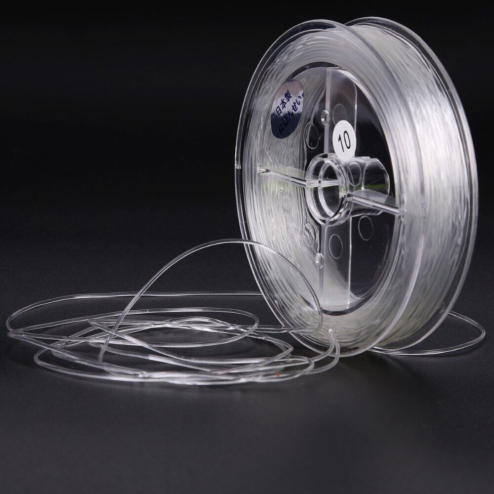 12-100M/Roll 0.5-1.5mm Strong Stretchy Elastic Rope Transparent