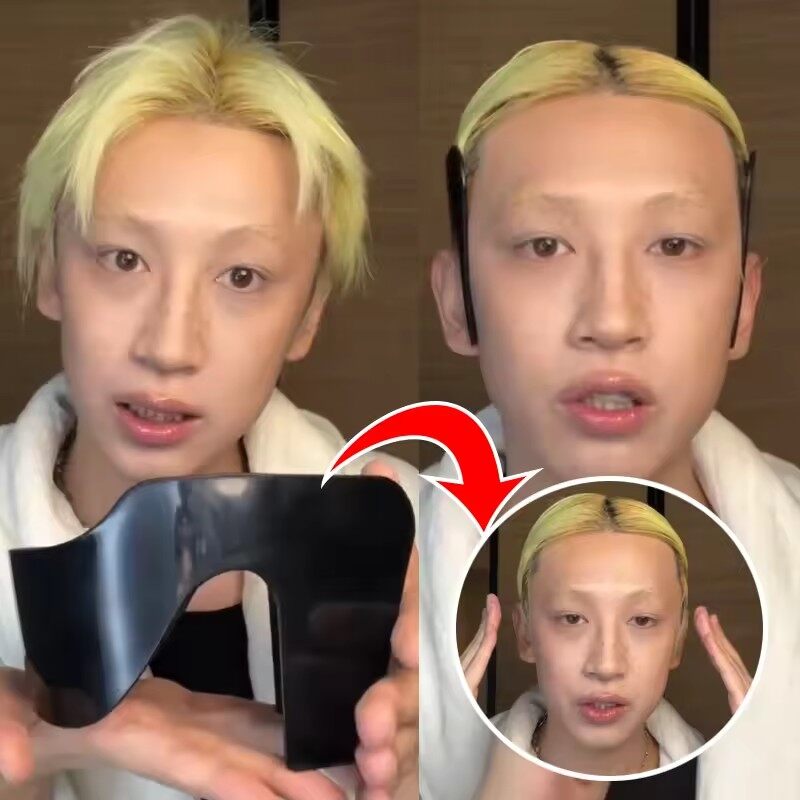 Tóc Mai Nam Hàn Quốc Dụng cụ kẹp người đàn ông tóc sửa chữa Clip không nhiệt chống cuộn tạo kiểu tóc Tấm Báo Chí cho gọn gàng tự nhiên bên tóc nhìn