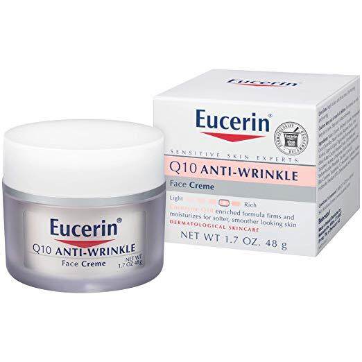 Eucerin Q10 Anti-Wrinkle Face Cream - Fragrance Free, Moisturizes for Softer Smoother Skin - 1.7 oz. Jar