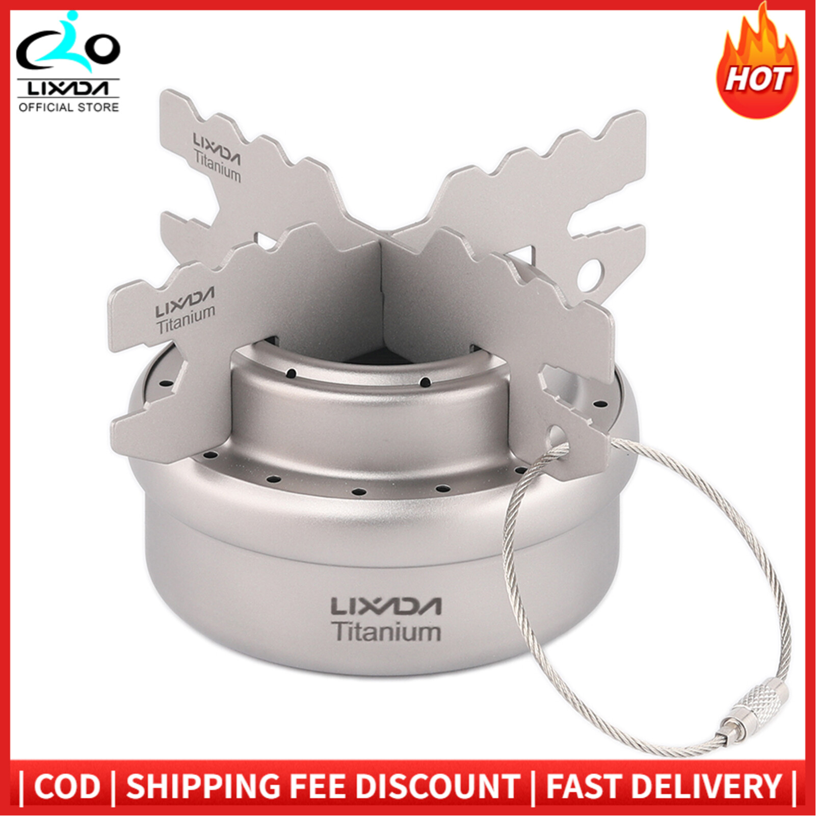 [Lixada Cửa Hàng Chính Thức] Lixada Bộ Combo Giá Đỡ & Bếp Al-cohol Chất Lỏng Cầm Tay Siêu Nhẹ Lixada Ngoài Trời Với Giá Đỡ Chéo Giá Đỡ Bếp