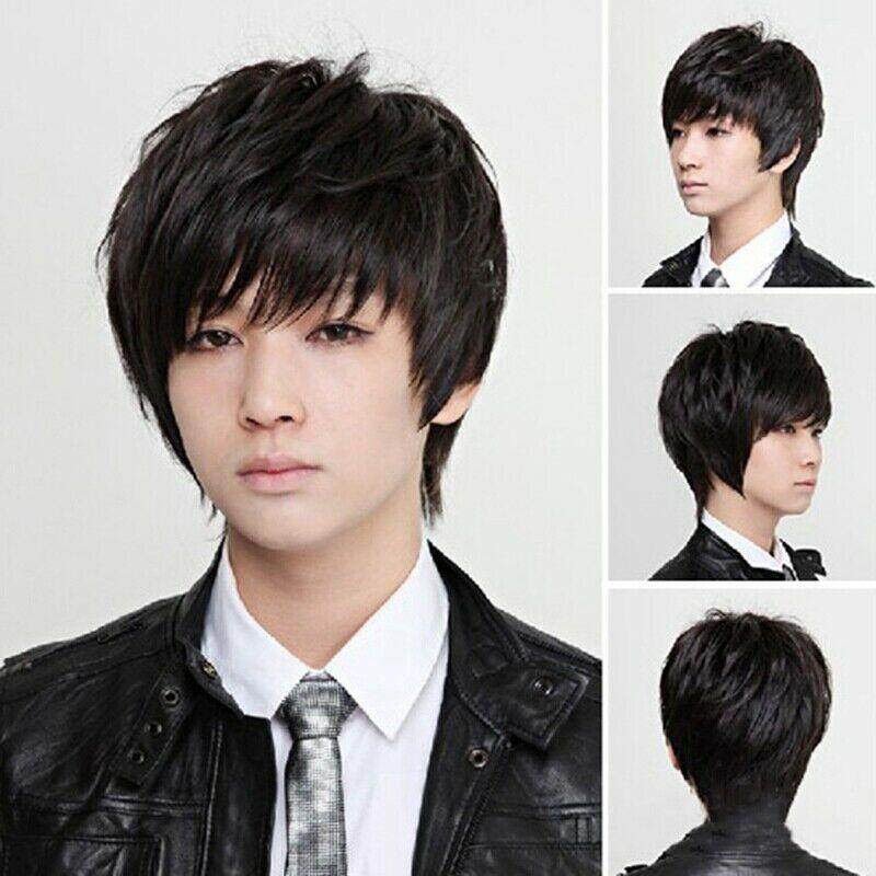 Dingyou Hot New Men Handsome Boys Black Wig Korean Fashion Short Men Hair  Cosplay Full Wigs | Lazada PH