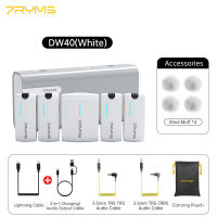 Wireless Lavalier Microphone 7RYMS iRay DW40 4 Mic Charging Case 48kHz 24bit Low Latency for Android IOS Camera Vlog/Interview Official Original