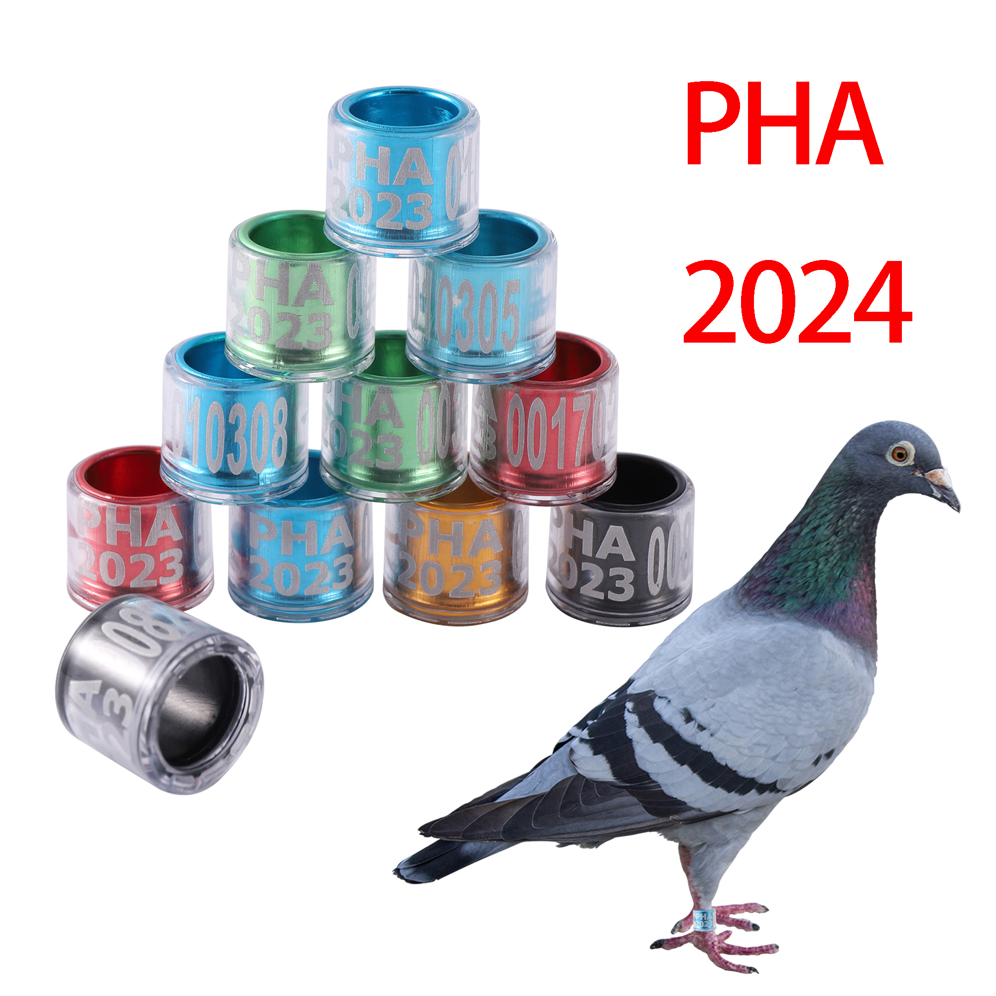 50PCS PHA 2024 Chim Bồ Câu Chân Nhẫn Bên Trong Đường Kính 8Mm Bền Chất Lượng Cao Màu Lõi Nhôm Chữ Chim Chân Nhẫn Tập Luyện Ngoài Trời chim Bồ Câu Chân Nhẫn Với Số Lượng Chim Chân Nhẫn Multicolor Nguồn Cung Cấp Chim