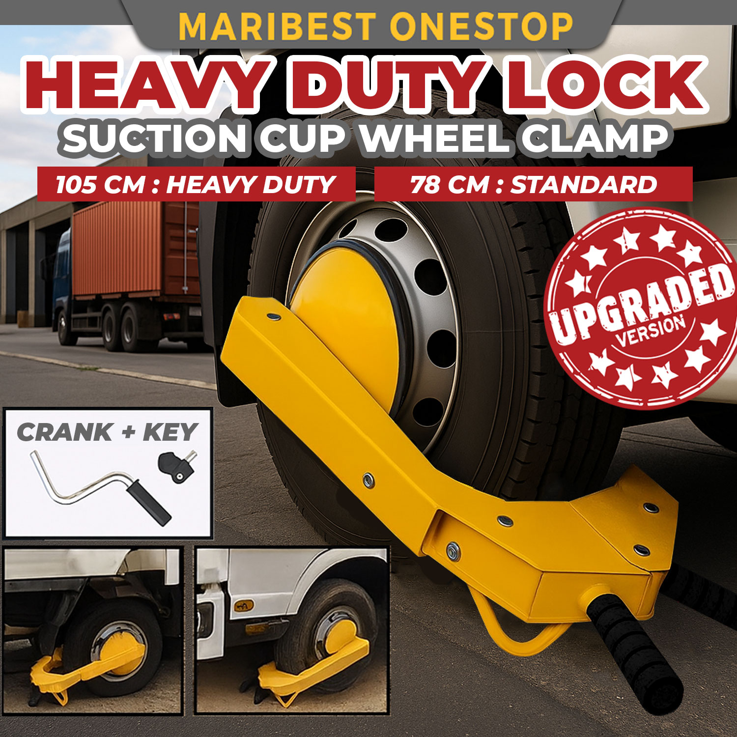 Anti Theft Wheel Lock Clamp Boot Tire Claw Trailer Auto Car Truck