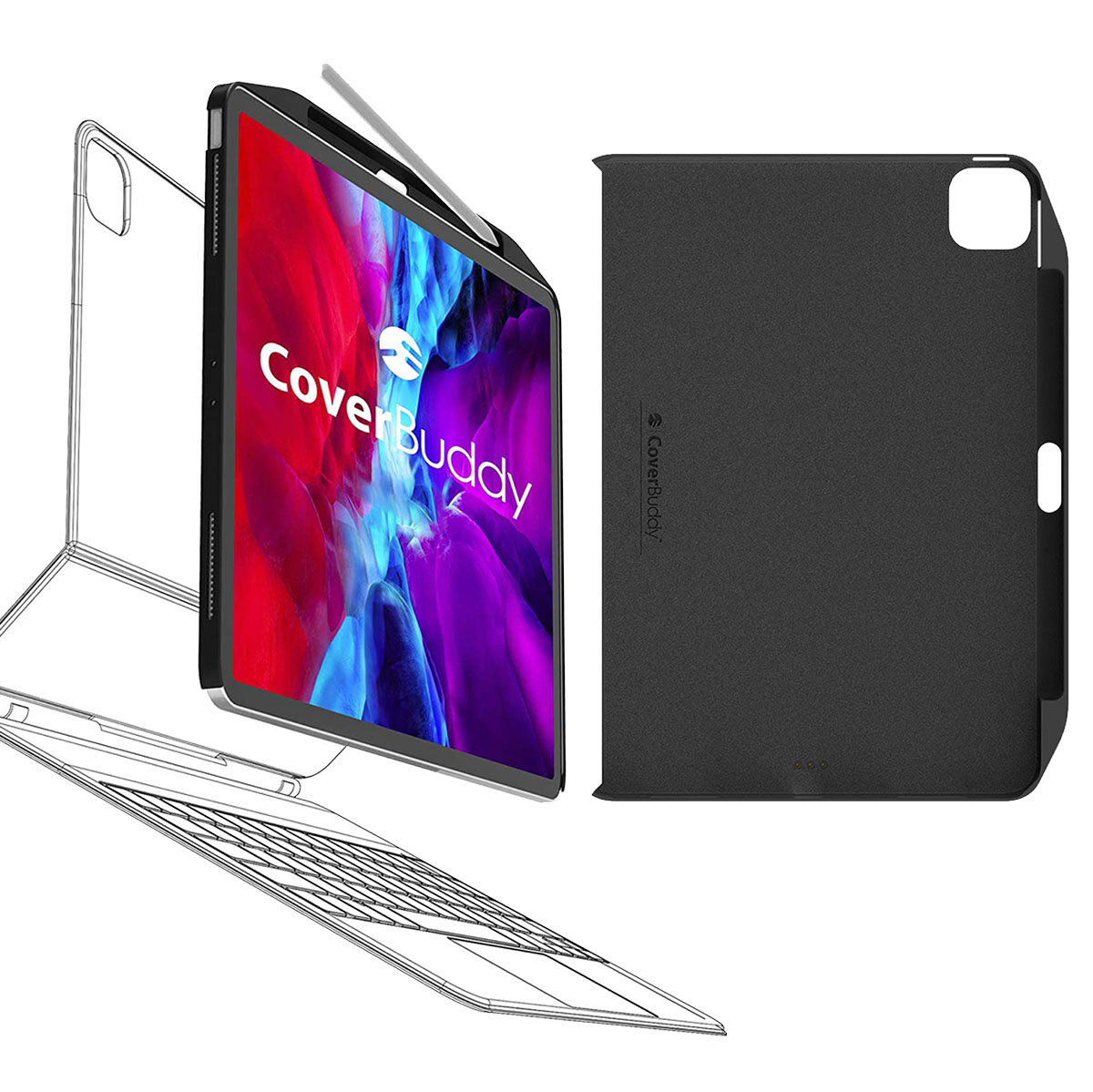 Ốp lưng switcheasy coverbuddy tương thích với vỏ folio bàn phím thông minh chính thức, dành cho ipad pro 11 pro 12.9 & air 4 10.9