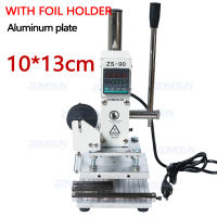 ZONESUN ZS90 Manual Digital Heat Press Machine PVC Card Book Leather Paper Wood Custom Logo Embossing Hot Foil Stamping Machine