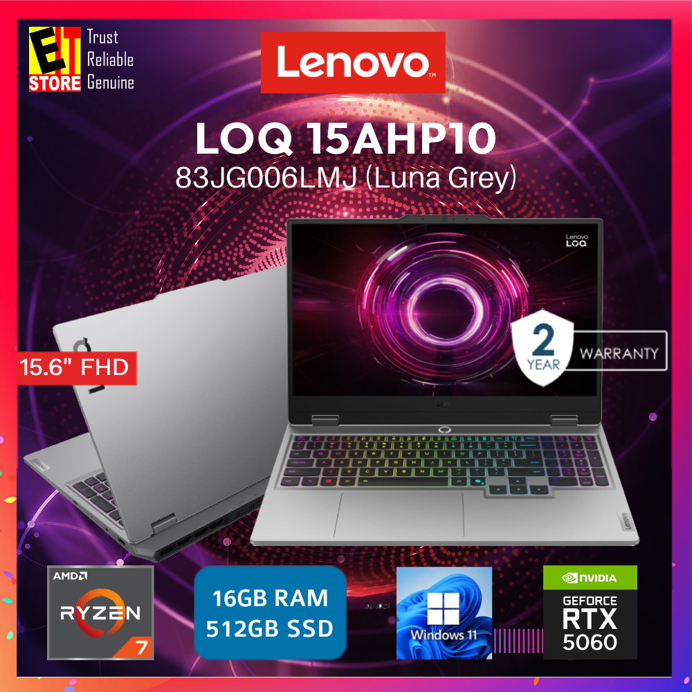 Lenovo LOQ AI 83JG006LMJ (RYZEN 7 250/16GB/512GB SSD/NVIDIA RTX5060 8GB GDDR7/15.6" FHD IPS 144HZ/ 24 ZON RGB KEY/ W11/BAG/2Y) Gaming Laptop