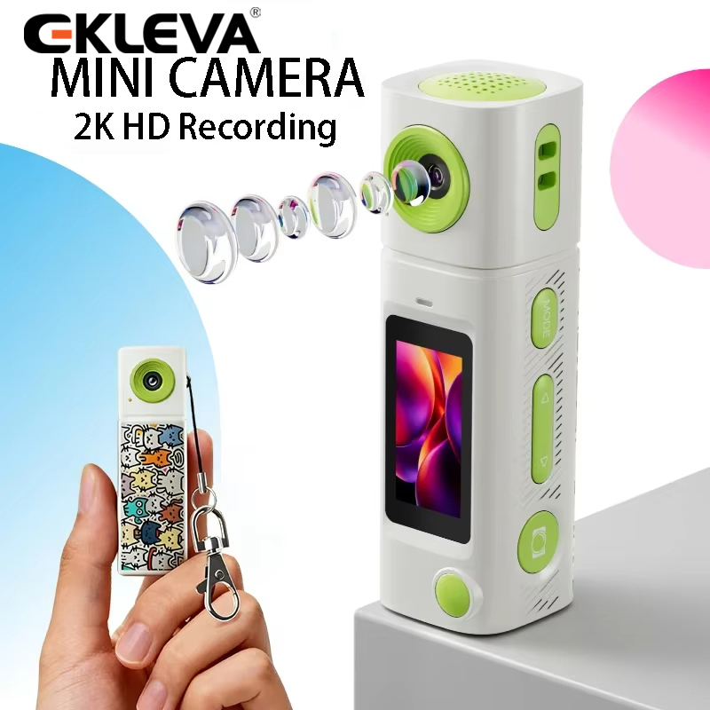 EKLEVA 2K HD Thumb Camera Keychain Recorder Mini Cam 61° Lens 0.96-inch TFT LCD Screen Portable Outdoor Camera for Vlog/Sports/Travel ราคา 1,065 บาท*ส่งฟรี