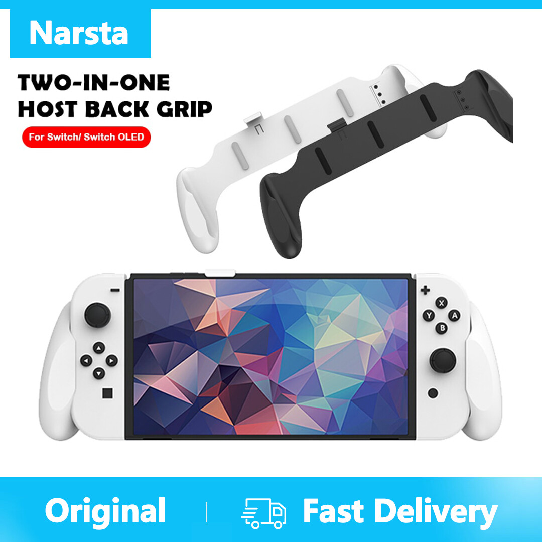 Narsta giá đỡ tay cầm oled cho nintendo switch bộ điều khiển máy chủ ns oled 2 trong 1 giá đỡ tay cầm vỏ bảo vệ chống trượt cho nintendo switch phụ kiện