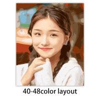 RUOPOTY 24/36/48 Customized DIY Paint By Numbers With Frame Photo Custom Coloring By Numbers Diy Gift Landscape Animals Photo