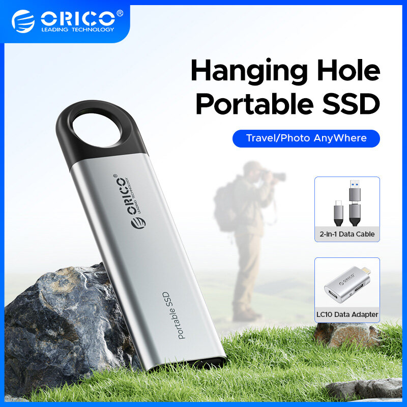 Orico 1000 MB/giây Cực Xách Tay SSD USB 3.2 Gen2 Kim Loại Cơ Thể Loại-C 1Tb/2Tb PSD Cho Máy Tính Xác