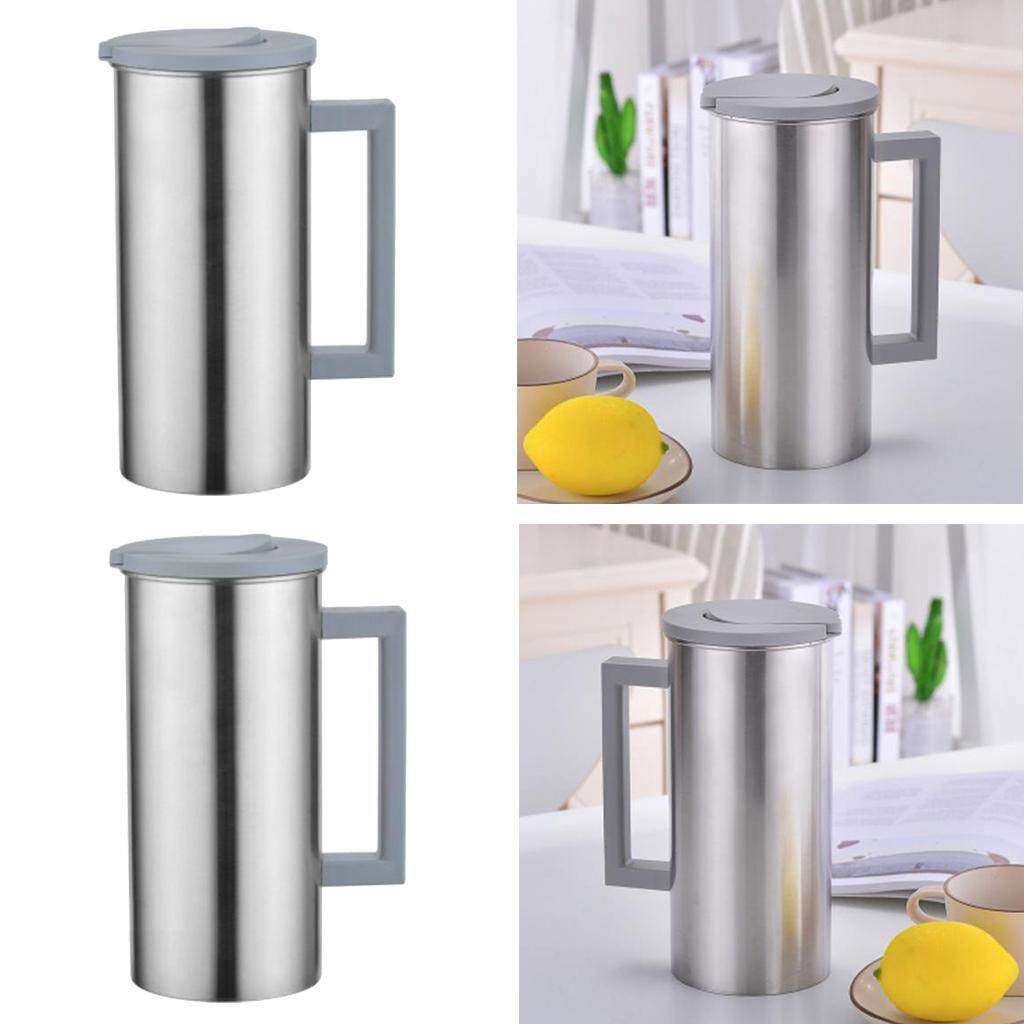 1.8L Stainless Steel Water Jug Juice Water Pitcher Heavy Duty Table Decor 