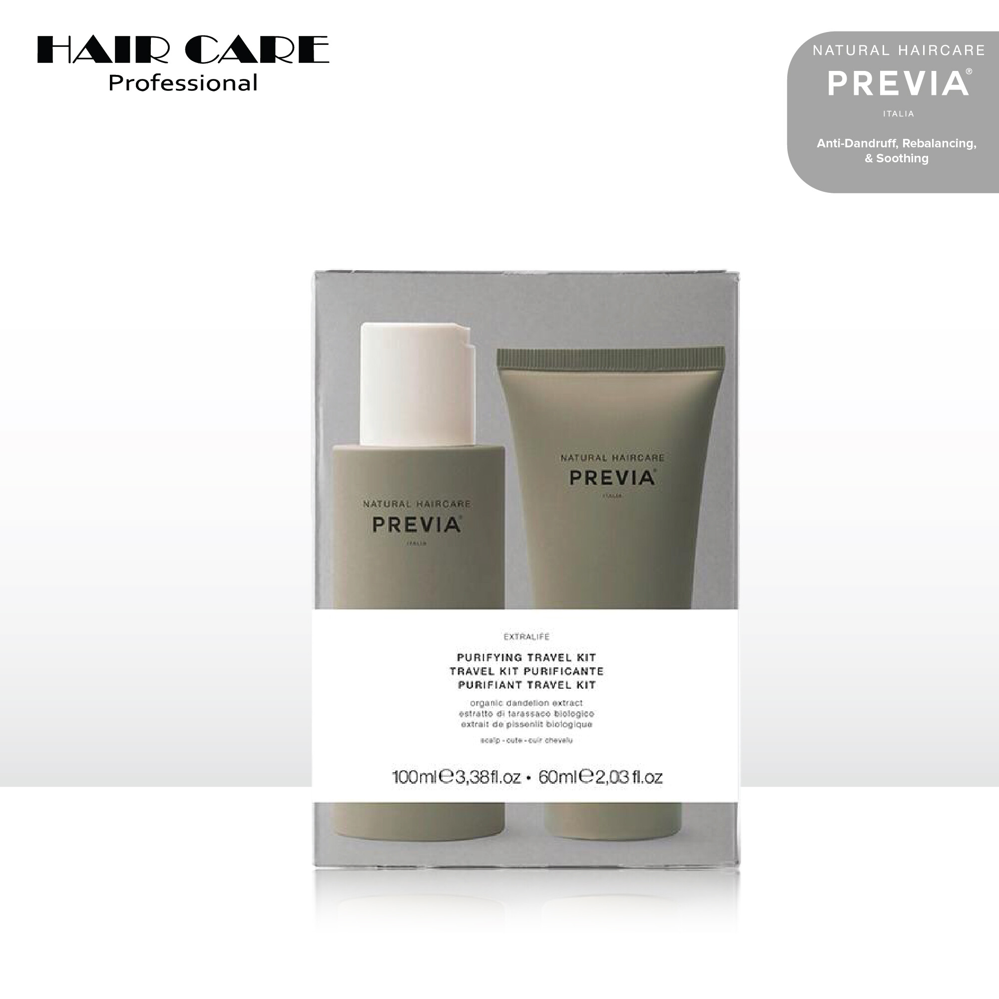 Gambar Previa Purifying Shampoo 100ml + Purifying Treatment 60ml (Travel Kit)   For Dandruff Oily   Sensetive Scalp