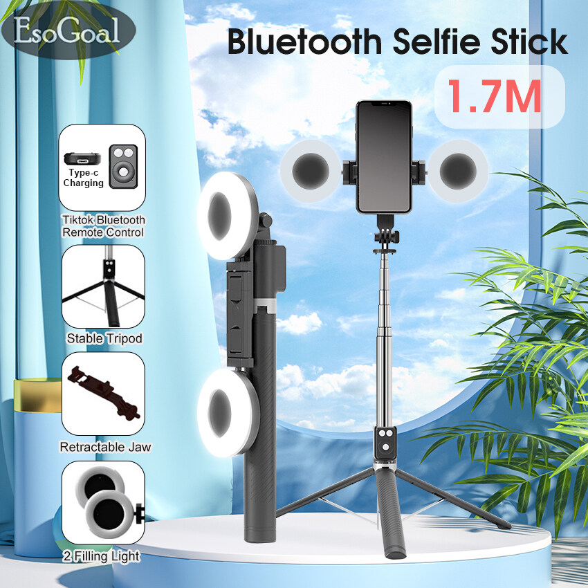Esogoal Gậy selfie Bluetooth Bluetooth điều khiển từ xa tiktok sạc 1.7m