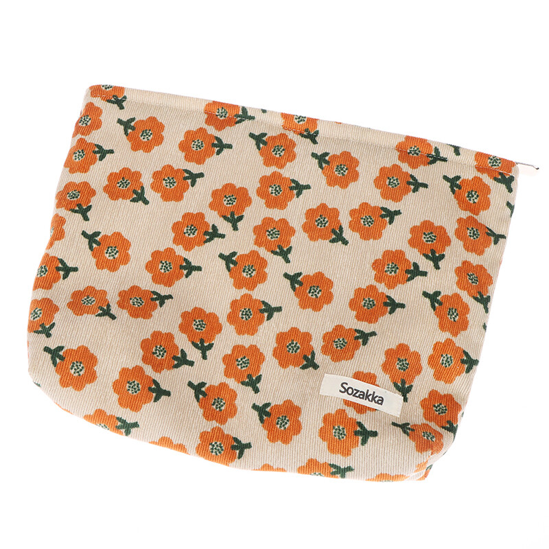 Gambar Health Beauty LOW PRICE SHOP Corduroy Retro Floral Cosmetic Bag Travel Makup Organizer Bags Zipper Case