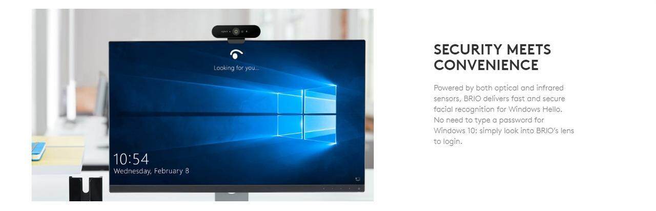 Logitech Brio 4K Ultra HD Pro Webcam with HDR & Windows Hello Supported 15 883bd805bce31df9d4dbbab2e3861391