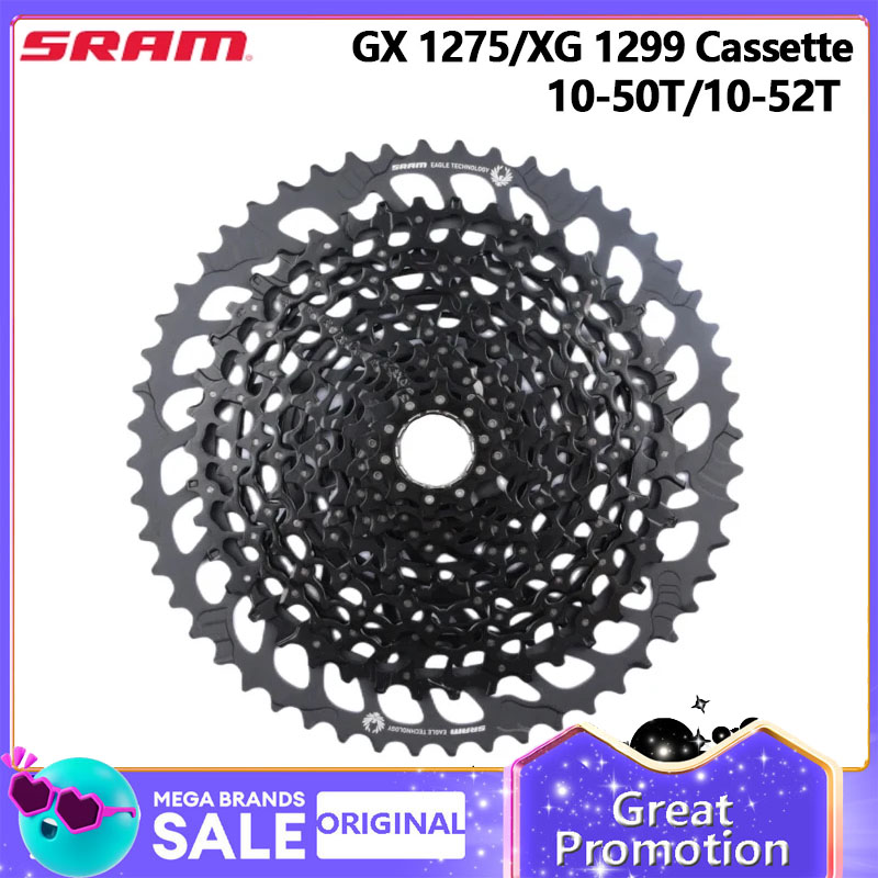 Sram Cassette GX Eagle Cassette 12S 1275 10-52T Rainbow XG 1299 10-50T Cassette 1x12 Speed MTB Bicycle K7 For XX1/X01/GX Eagle Mountain Bike Cogs Bikes Parts ราคา 7,173 บาท*ส่งฟรี