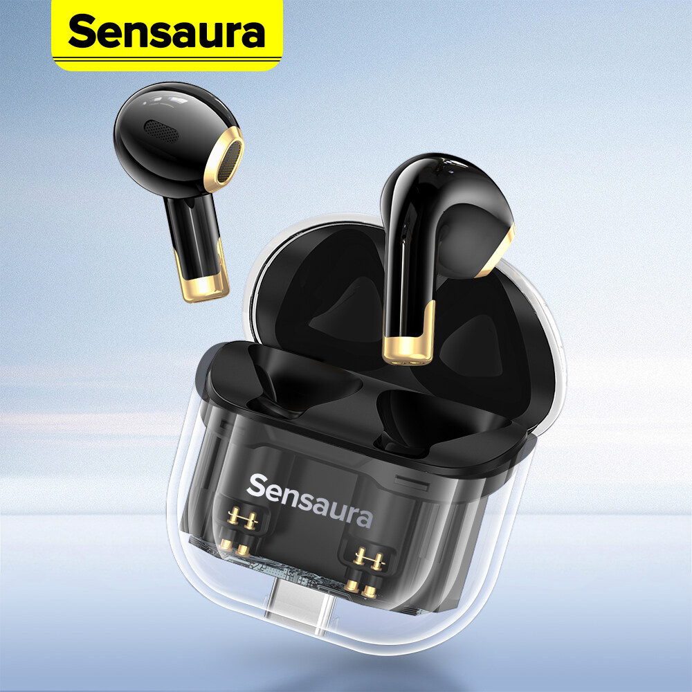 【COD Tai nghe bluetooth sensaura TWS tai nghe không dây chất lượng cao âm thanh âm thanh âm thanh gốc không dây tai nghe âm thanh thanh thấp với micro iPhone điện thoại di động huawei Vivo Oppo