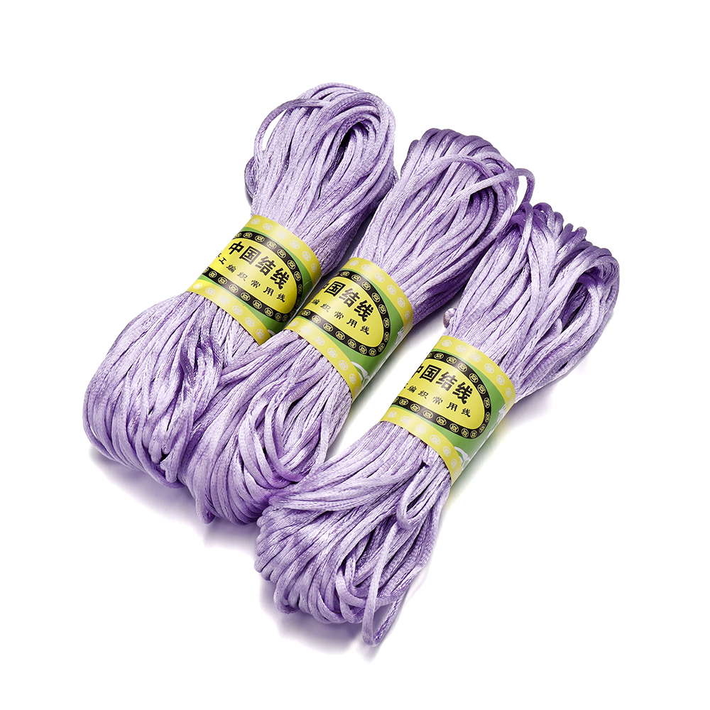 St. Kunkka Dây Bện Nylon 24 Màu 20 Mét Dây Thắt Nút Macrame Trung Quốc Dây Bện Vòng Tay Dây Bện Dây Shamballa Đính Hạt Tua Rua Tự Làm