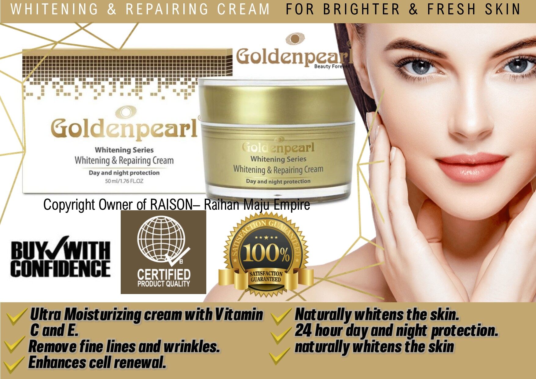 golden pearl fairness cream