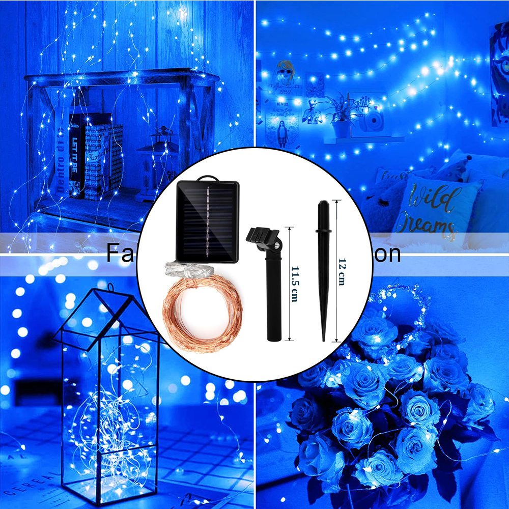 42M 400led đèn giáng sinh năng lượng mặt trời ngoài trời đèn năng lượng mặt trời chiếu sáng ngoài trời đèn cổ tích năng lượng mặt trời không thấm nước đèn Giáng sinh đèn vườn đèn dây năng lượng mặt trời thời gian dây đồng năng lượng mặt trời Dây đèn