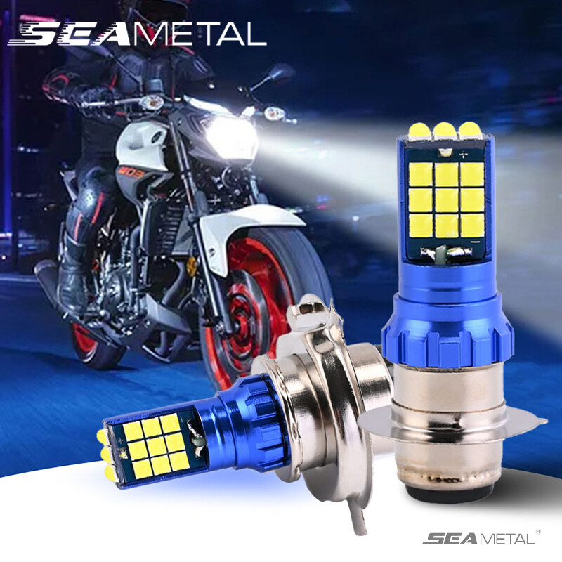 SEAMETAL Motorcycle Headlight Spotlight P1D H4 High Low Beams LED Highlight Bulb 30W 12V-24V