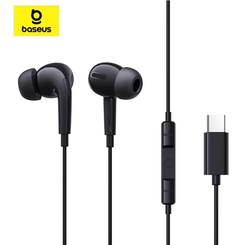 Baseus cz18 Tai nghe nhét tai có dây 6D Tai nghe âm trầm stereo trong tai 3.5mm Tai nghe kèm micro cho Xiaomi Samsung iPhone
