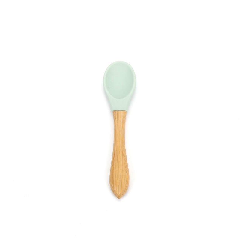 Baby Edible Silicon soft spoon eat learning baby food supplement spoon beginner training drop-proof and hot-proof children's tableware