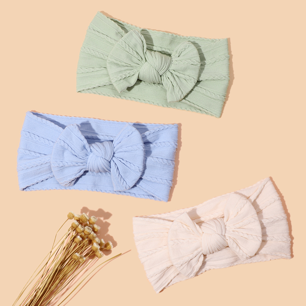 Cáp Bow băng đô cho bé cho trẻ em Bowknot mũ nón Cáp turban cho trẻ em đàn hồi headwrap Phụ kiện tóc cho bé