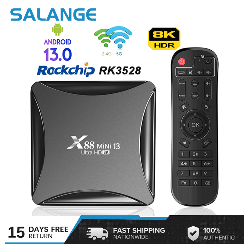 [X88 MINI 13 Smart TV Box Android 13 8K Dual Wifi Video Output 4K 4GB 64GB RK3528 Android TV Box Android 13 PK H96MAX,Salange X88 MINI 13 Smart TV Box Android 13 8K Dual Wifi Video Output 4K 4GB 64GB RK3528 Android TV Box Android 13 PK H96MAX,] ราคา 727 บาท*ส่งฟรี